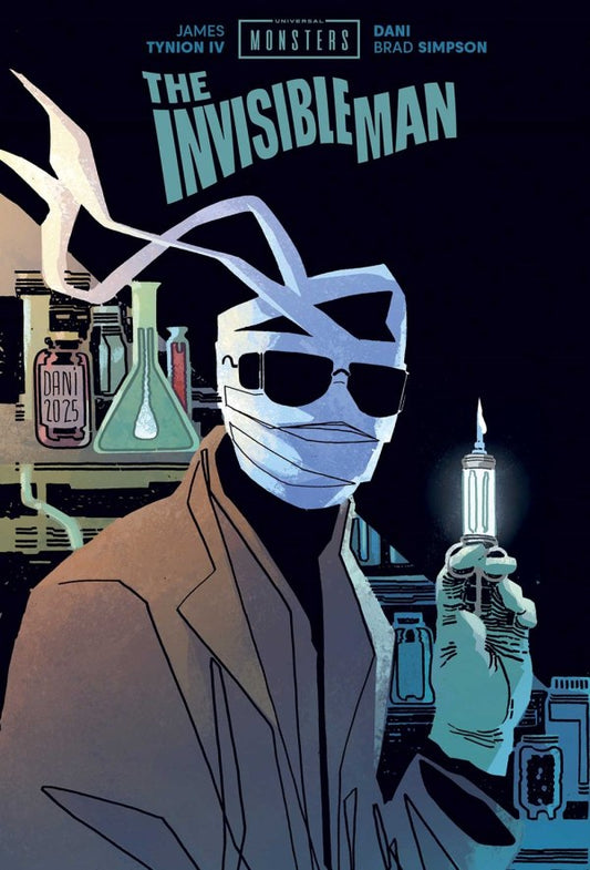 IMAGE COMICS UNIVERSAL MONSTERS INVISIBLE MAN #1 (OF 4)
Comic book cover of 'The Invisible Man' with a character holding a syringe.