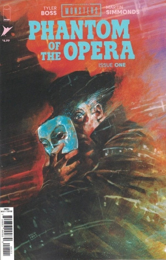IMAGE COMICS UNIVERSAL MONSTERS: THE PHANTOM OF THE OPERA #1
Comic book cover of 'Phantom of the Opera' Issue One with a dark and dramatic illustration.