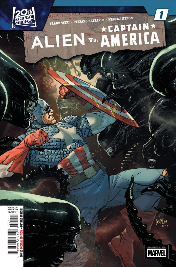 MARVEL COMICS ALIEN VS. CAPTAIN AMERICA #1