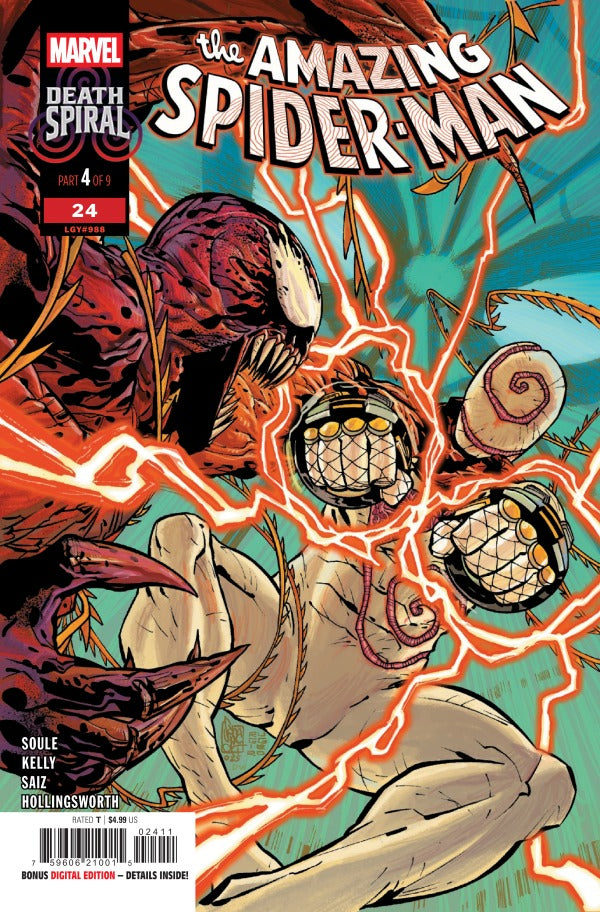 MARVEL COMICS AMAZING SPIDER-MAN #24
Comic book cover featuring Spider-Man and Venom with dynamic action lines.