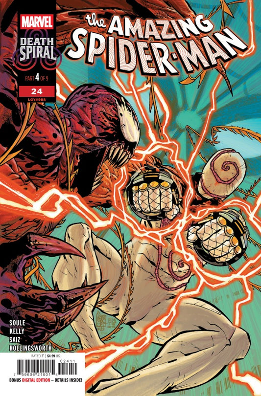 MARVEL COMICS AMAZING SPIDER-MAN #24
Comic book cover featuring Spider-Man and Venom with dynamic action lines.