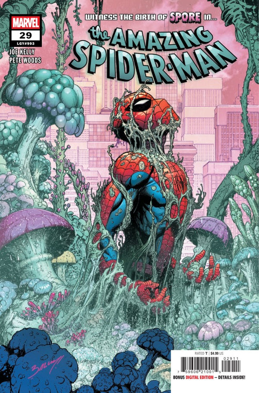 MARVEL COMICS AMAZING SPIDER-MAN #29
Comic book cover of 'The Amazing Spider-Man' with a character surrounded by plants and fungi.