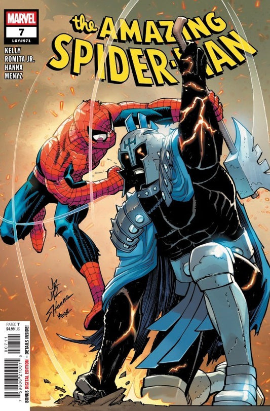 MARVEL COMICS AMAZING SPIDER-MAN #7
Comic book cover featuring Spider-Man and a robotic warrior with Marvel logo