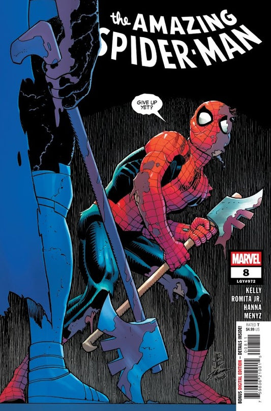 MARVEL COMICS AMAZING SPIDER-MAN #8
Comic book cover featuring Spider-Man with a weapon, Marvel logo visible