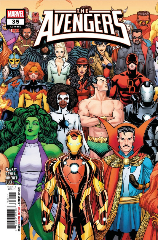 MARVEL COMICS AVENGERS #35
Comic book cover featuring characters from 'The Avengers' with Marvel logo.