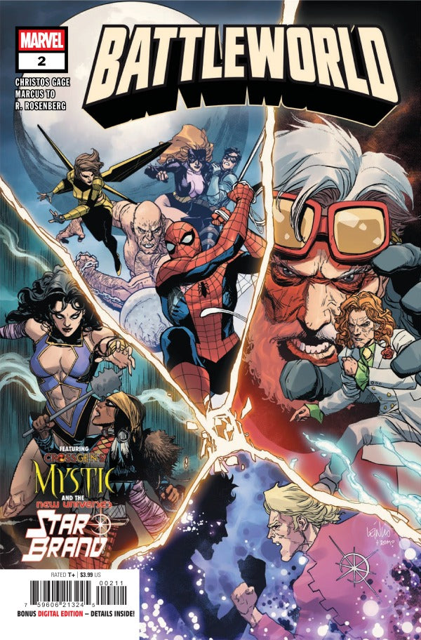 MARVEL COMICS BATTLEWORLD #2
Comic book cover featuring various superheroes with 'Battleworld' and Marvel branding.