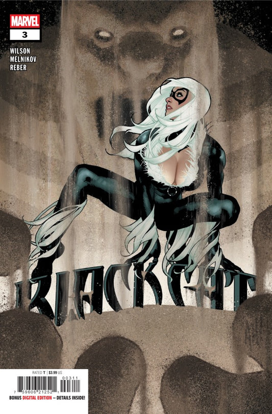 MARVEL COMICS BLACK CAT #3
Comic book cover featuring a character in black and white attire with 'Black Cat' text.
