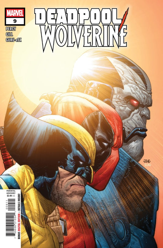 MARVEL COMICS DEADPOOL / WOLVERINE #9
Comic book cover featuring Deadpool and Wolverine with Marvel logo.