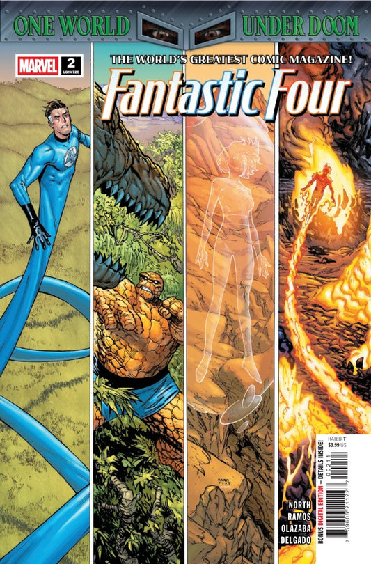 MARVEL COMICS FANTASTIC FOUR #2
Comic book cover featuring Fantastic Four with superhero characters and fiery elements.