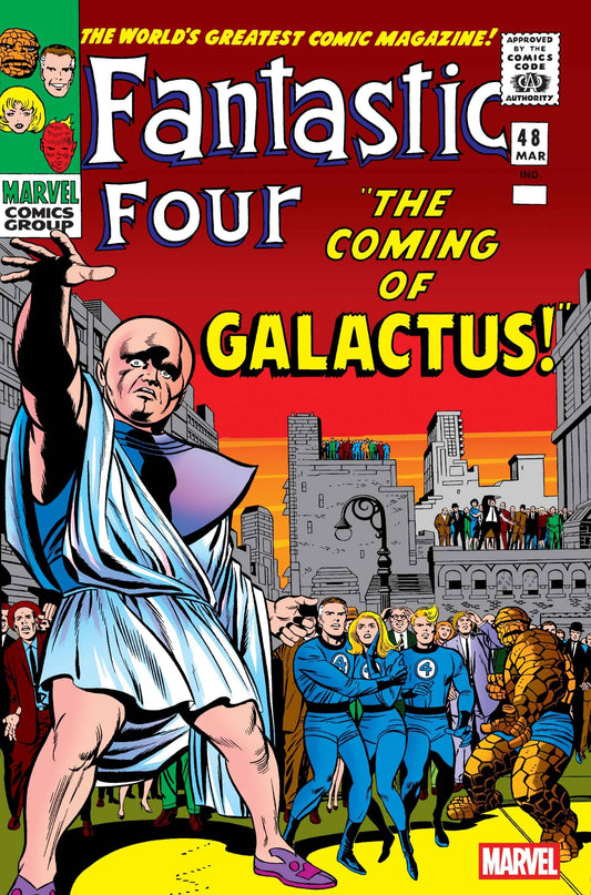 MARVEL COMICS FANTASTIC FOUR #48 FACSIMILE EDITION
Cover of FANTASTIC FOUR #48 FACSIMILE EDITION featuring characters with the title 'The Coming of Galactus!'
