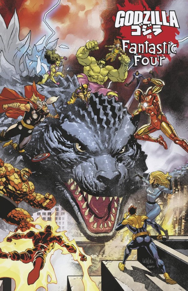 MARVEL COMICS GODZILLA VS FANTASTIC FOUR #1 Leinil Francis Yu