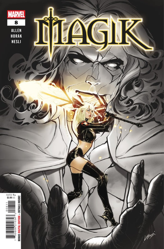 MARVEL COMICS MAGIK #8
Comic book cover featuring a character with a fiery mouth and intricate design
