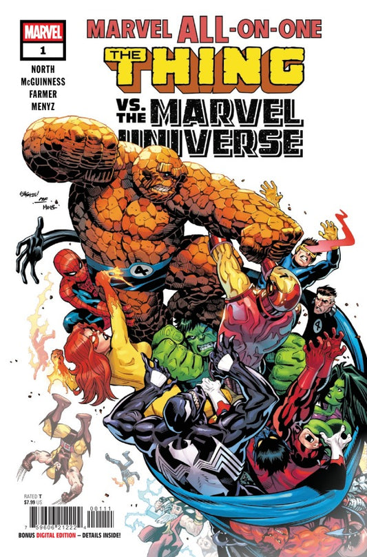 MARVEL COMICS MARVEL ALL-ON-ONE #1
Comic book cover featuring 'The Thing' vs. Marvel Universe