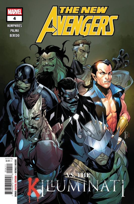 MARVEL COMICS NEW AVENGERS #4
Comic book cover of 'The New Avengers' featuring characters with a dark background.
