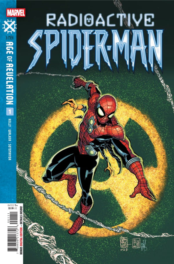MARVEL COMICS RADIOACTIVE SPIDER-MAN #1
Comic book cover featuring Spider-Man with a radioactive symbol, Marvel logo visible