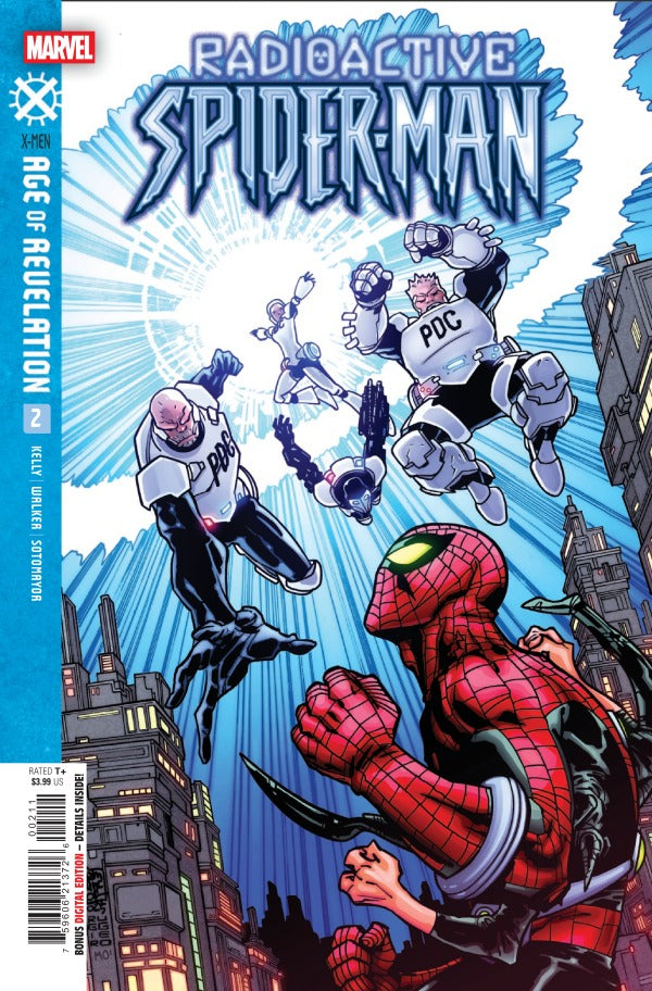 MARVEL COMICS RADIOACTIVE SPIDER-MAN #2
Comic book cover featuring Spider-Man and a police officer with 'Radiactive Spider-Man' title.