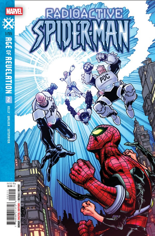 MARVEL COMICS RADIOACTIVE SPIDER-MAN #2
Comic book cover featuring Spider-Man and a police officer with 'Radiactive Spider-Man' title.