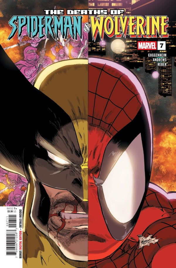 MARVEL COMICS SPIDER-MAN & WOLVERINE #7
Comic book cover featuring Spider-Man and Wolverine with a split design.