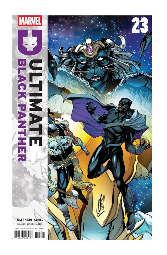 MARVEL COMICS ULTIMATE BLACK PANTHER #23
Comic book cover featuring 'Ultimate Black Panther' with Marvel logo