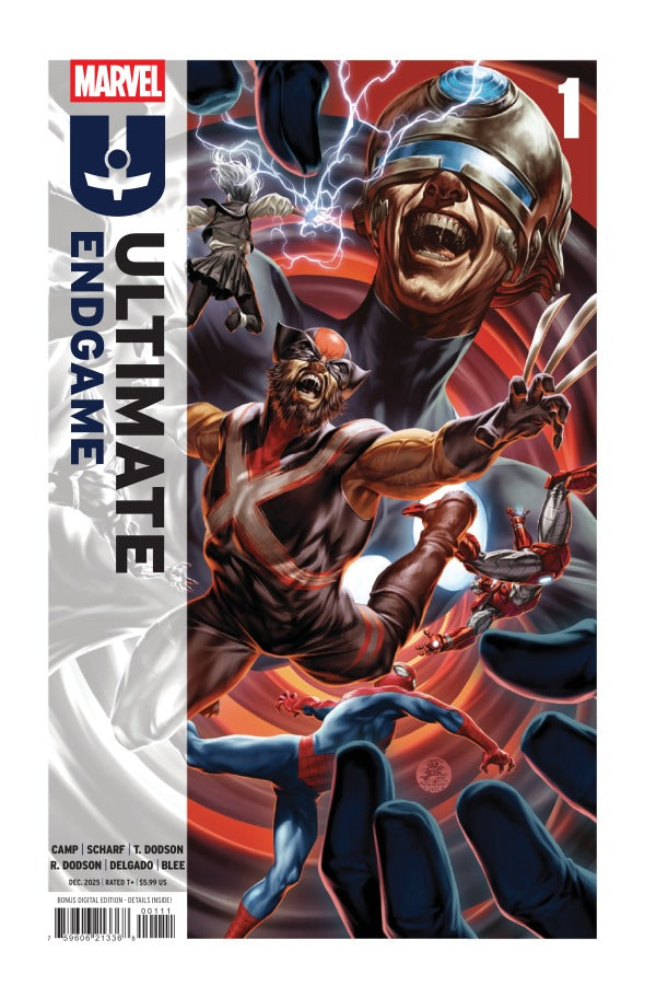 MARVEL COMICS ULTIMATE ENDGAME #1
Comic book cover featuring Marvel characters in action, with 'Ultimate Endgame' branding.