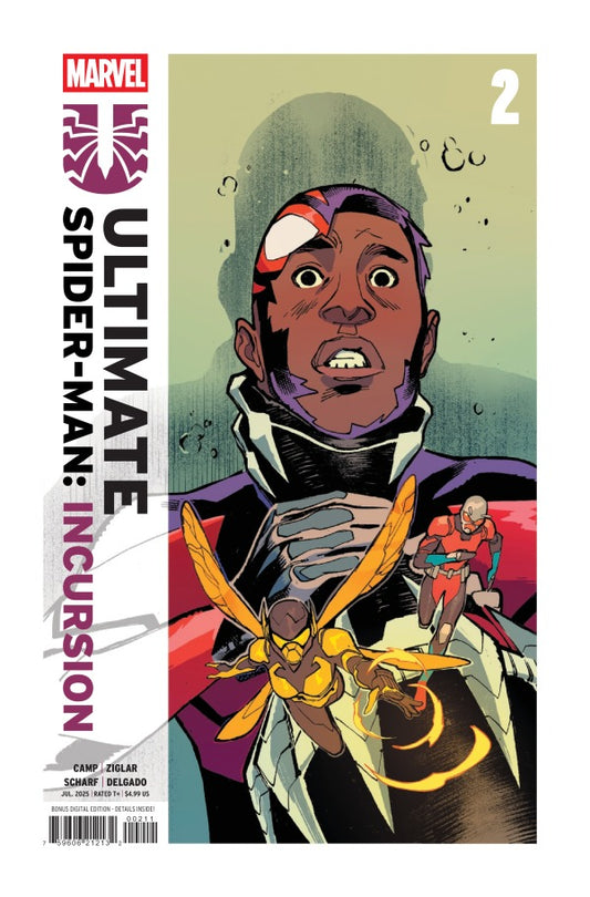 Comic book cover of 'Ultimate Spider-Man: Incursion' featuring Miles Morales