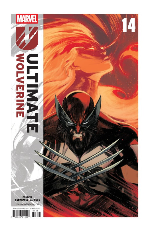 MARVEL COMICS ULTIMATE WOLVERINE #14
Comic book cover of 'Ultimate Wolverine' with a stylized depiction of the character.