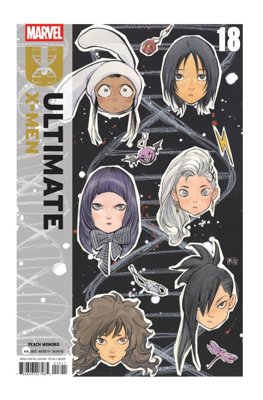 MARVEL COMICS ULTIMATE X-MEN #18
Marvel Ultimate X-Men comic book cover with character illustrations on a black background