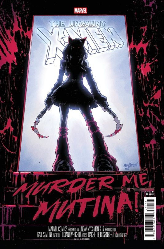 MARVEL COMICS UNCANNY X-MEN #17
Comic book cover featuring a silhouette of a character with red accents on a black background