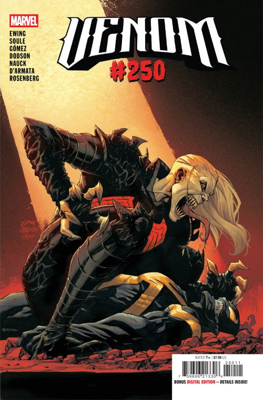 MARVEL COMICS VENOM #250
Comic book cover featuring Venom and a blonde character, with Marvel logo and issue number 250.