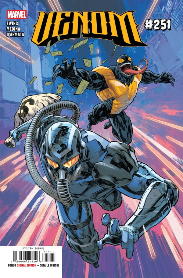 MARVEL COMICS VENOM #251
Comic book cover featuring Venom and another character with a colorful background