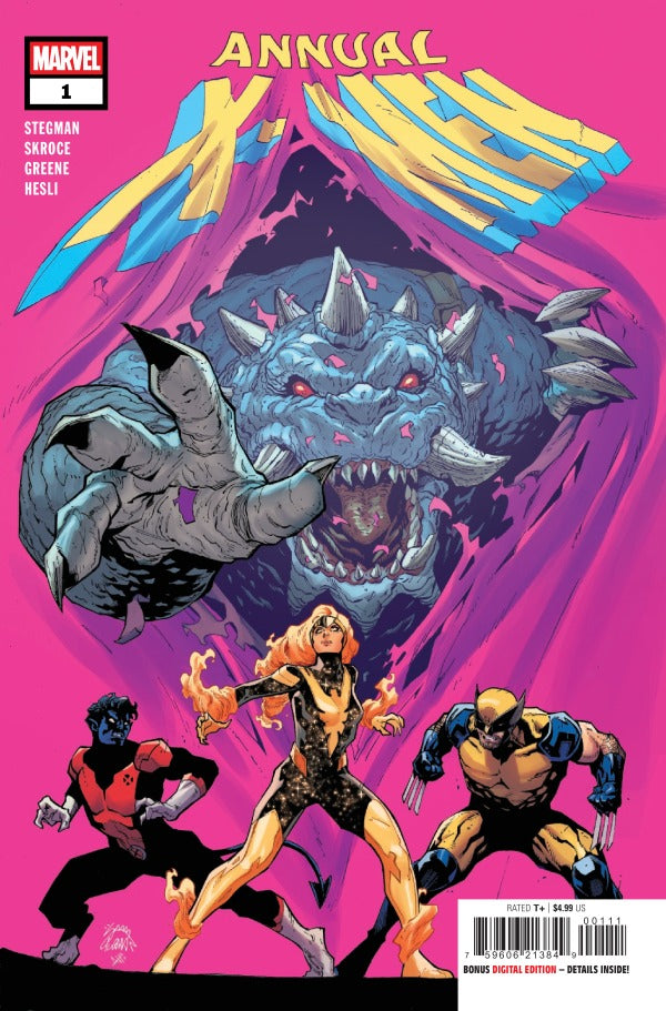 MARVEL COMICS X-MEN ANNUAL #1
Comic book cover featuring characters from Marvel's Annual X-Men with a pink and purple background.