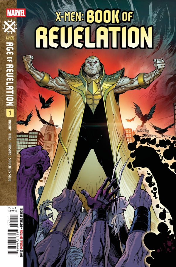 MARVEL COMICS X-MEN: BOOK OF REVELATION #1
Comic book cover of 'X-Men: Book of Revelation' with a superhero in a dynamic pose.