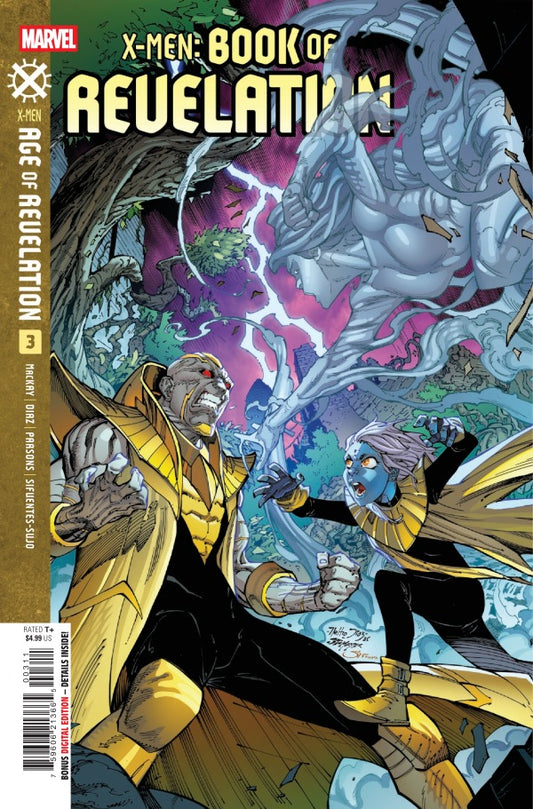 MARVEL COMICS X-MEN: BOOK OF REVELATION #3
Comic book cover of X-Men: Book of Revelation with two characters facing each other.