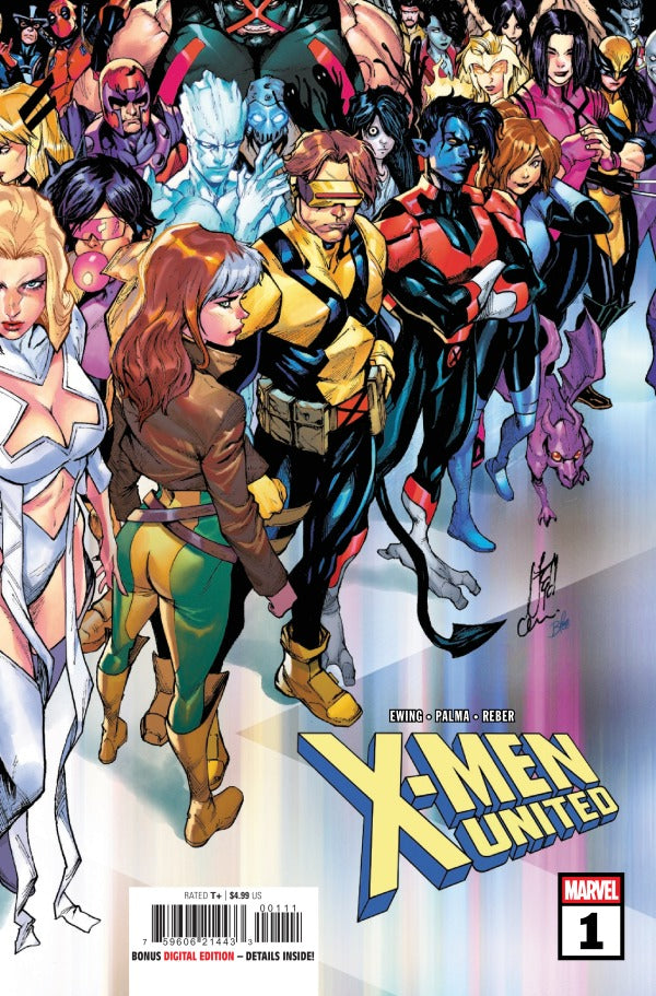 MARVEL COMICS X-MEN UNITED #1
Comic book cover featuring a group of superhero characters with 'X-Men United' title.
