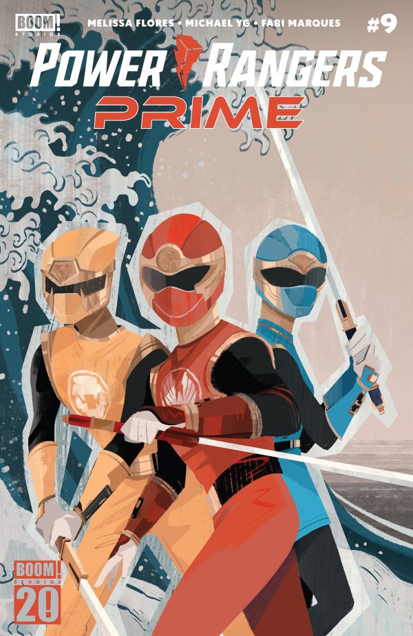 POWER RANGERS PRIME #9 CVR B
Comic book cover of 'Power Rangers Prime' featuring three characters in superhero costumes.